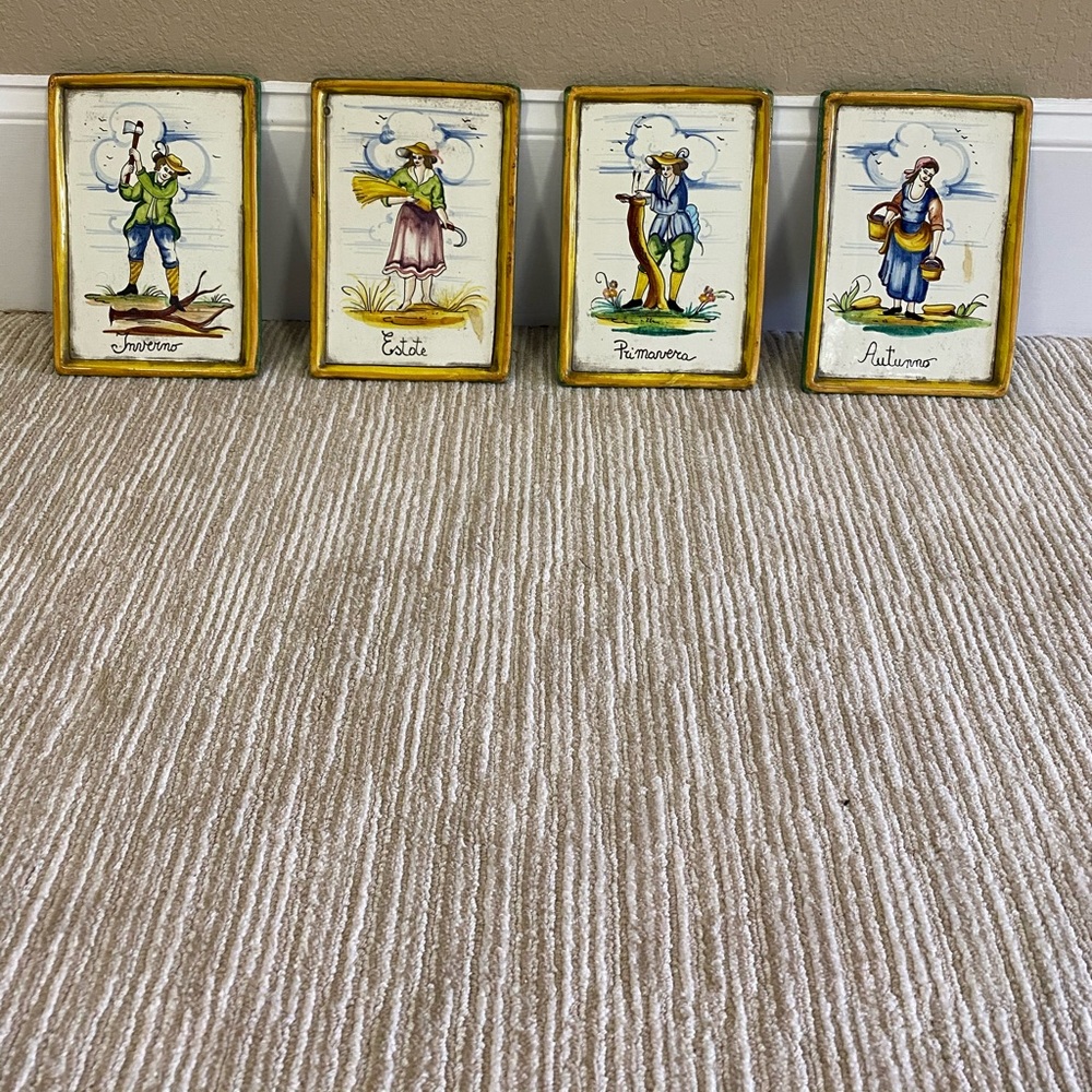 Italian Seasonal Pottery Tiles